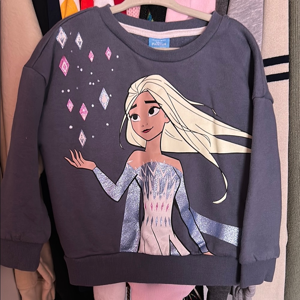 Disney Frozen Kids Gray Sweatshirt